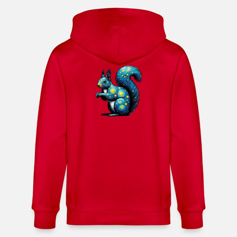 Eichhörnchen - Stanley/Stella Unisex Bio-Kapuzenjacke CULTIVATOR  - Rot