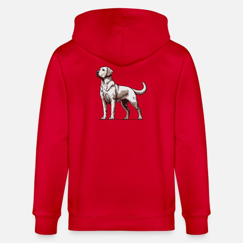 Labrador - Stanley/Stella Unisex Bio-Kapuzenjacke CULTIVATOR  - Rot