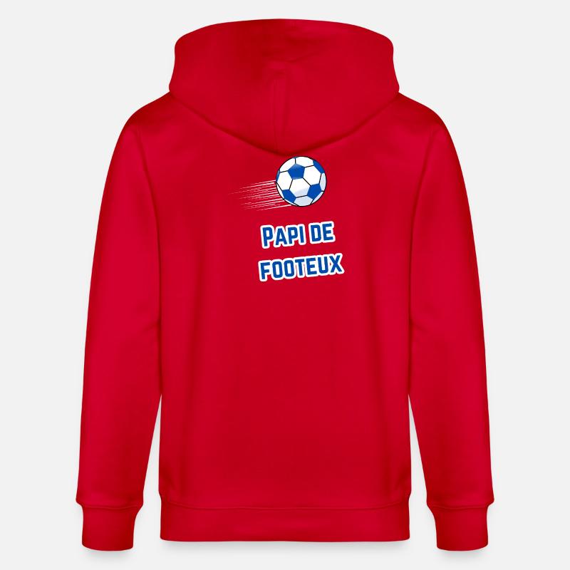 Tee-Shirt Papi Supporter Footeux - Veste à capuche bio CULTIVATOR Stanley/Stella Unisexe - rouge