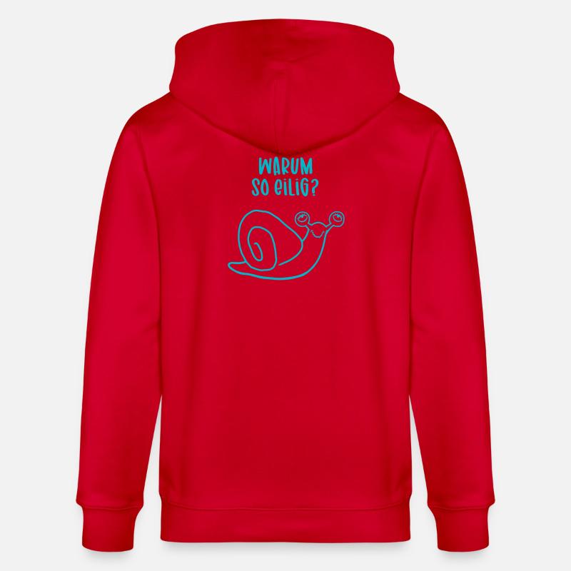 Relaxte Schnecke - Warum so eilig? - Stanley/Stella Unisex Bio-Kapuzenjacke CULTIVATOR - Rot