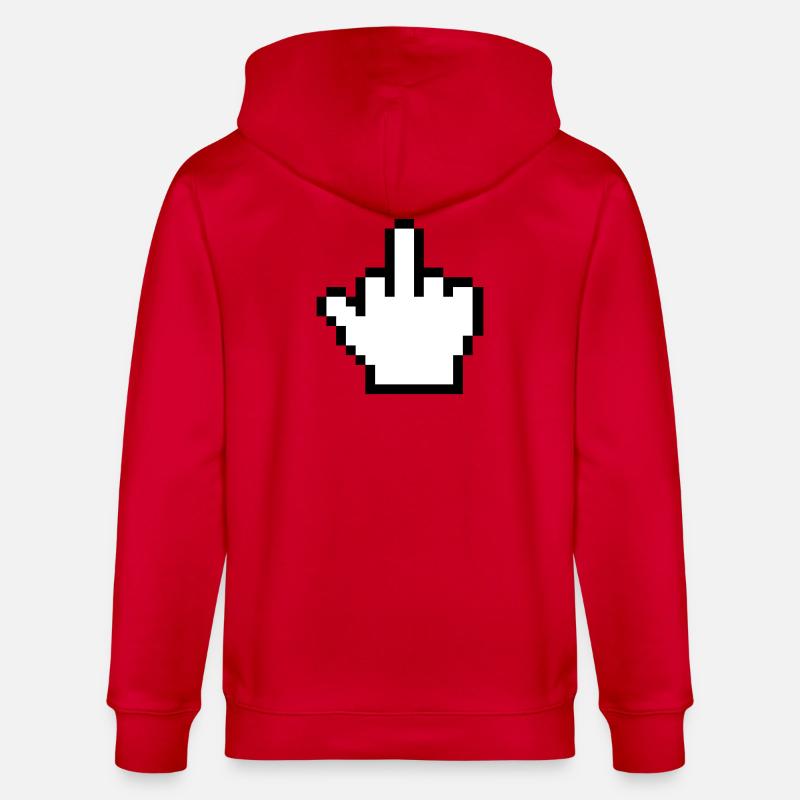 Souris Main Majeur Index de souris - Veste à capuche bio CULTIVATOR Stanley/Stella Unisexe - rouge