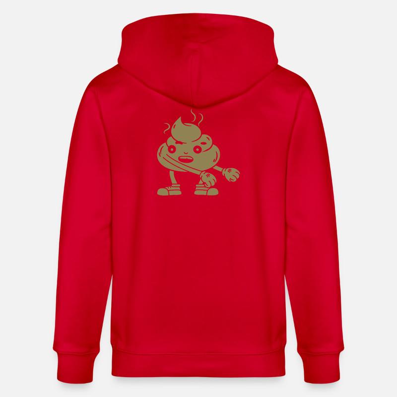 Danse drôle de tas de caca - Veste à capuche bio CULTIVATOR Stanley/Stella Unisexe - rouge