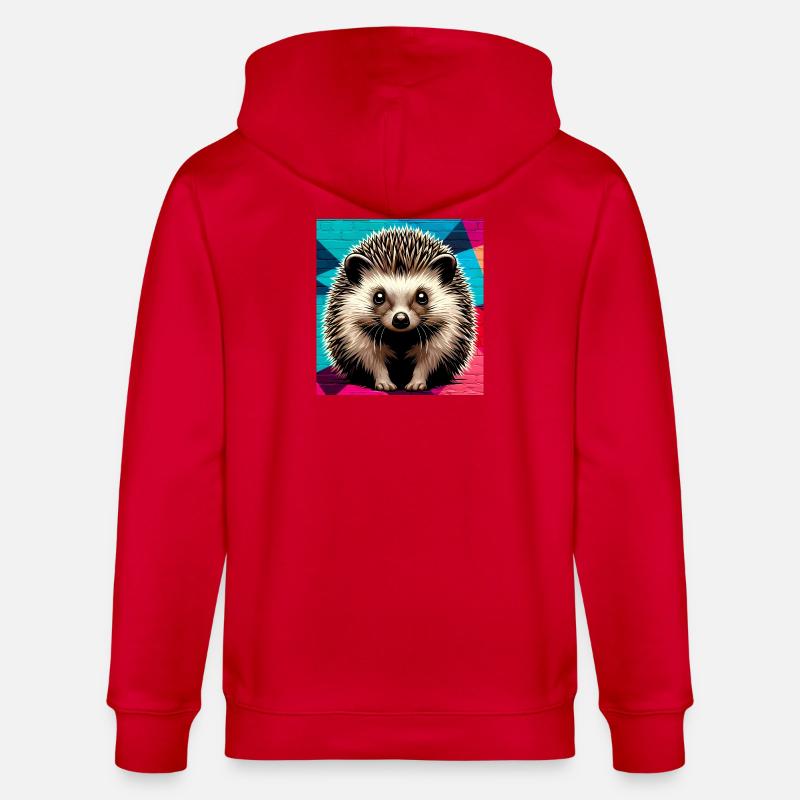 Igel - Stanley/Stella Unisex Bio-Kapuzenjacke CULTIVATOR  - Rot