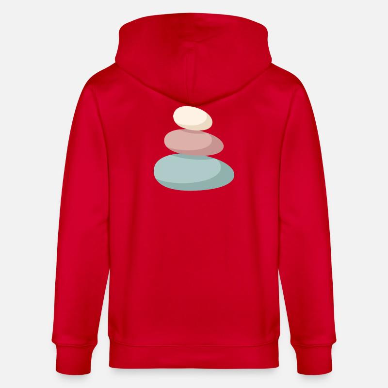 Pastel Stone Stack - Stanley/Stella CULTIVATOR  Unisex Organic Hooded Jacket - red