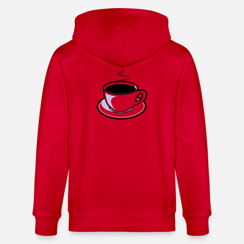 Kaffee, Tasse, Koffein - Stanley/Stella Unisex Bio-Kapuzenjacke CULTIVATOR  - Rot