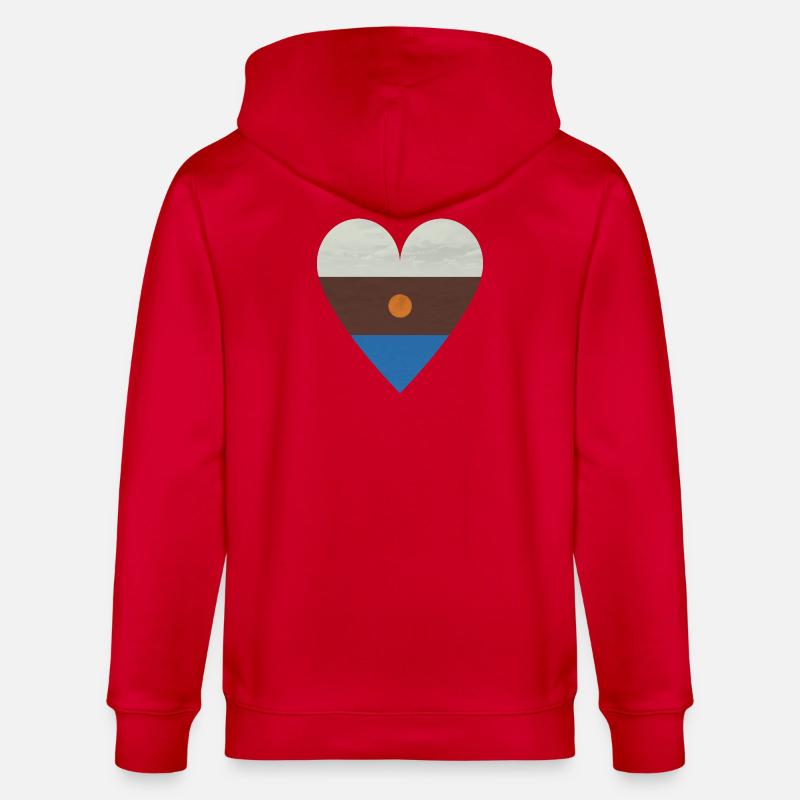 4 éléments - Veste à capuche bio CULTIVATOR Stanley/Stella Unisexe - rouge