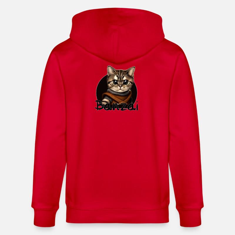 Aventure spatiale Banzai Cat - Veste à capuche bio CULTIVATOR Stanley/Stella Unisexe - rouge