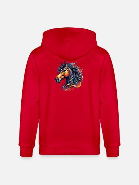 Cheval - Veste à capuche bio CULTIVATOR Stanley/Stella Unisexe - rouge