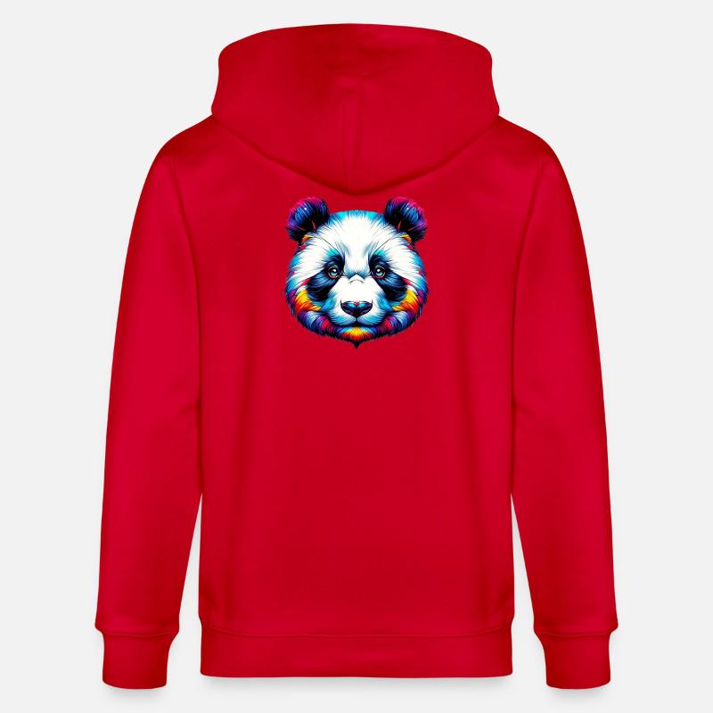 Panda - Veste à capuche bio CULTIVATOR Stanley/Stella Unisexe - rouge