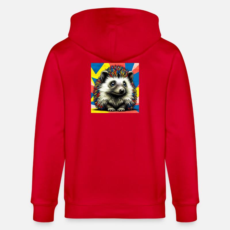 Igel - Stanley/Stella Unisex Bio-Kapuzenjacke CULTIVATOR - Rot