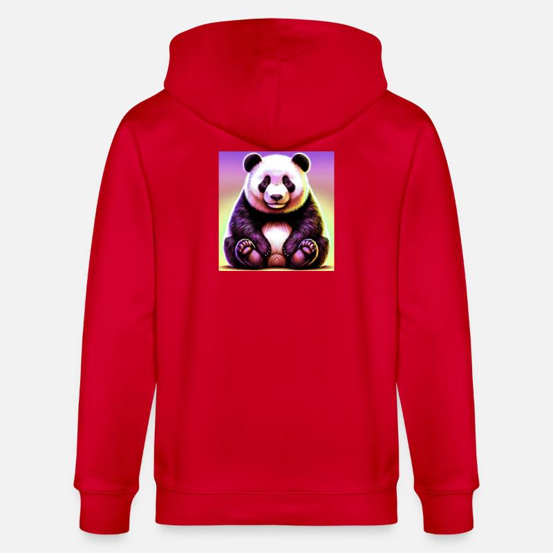 panda - Veste à capuche bio CULTIVATOR Stanley/Stella Unisexe - rouge