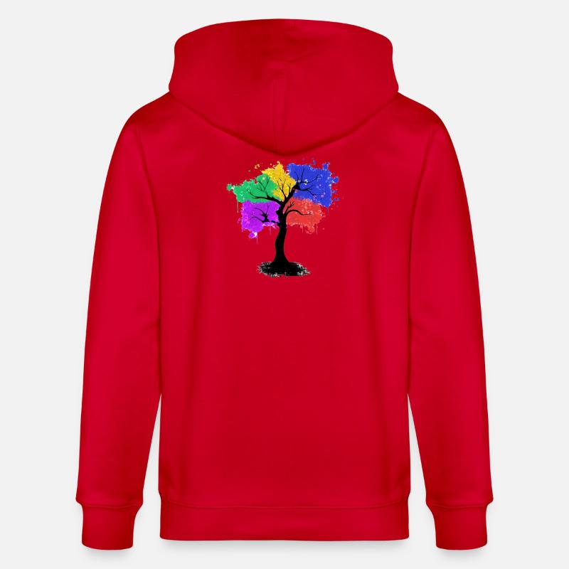 Arbre de couleur - Veste à capuche bio CULTIVATOR Stanley/Stella Unisexe - rouge