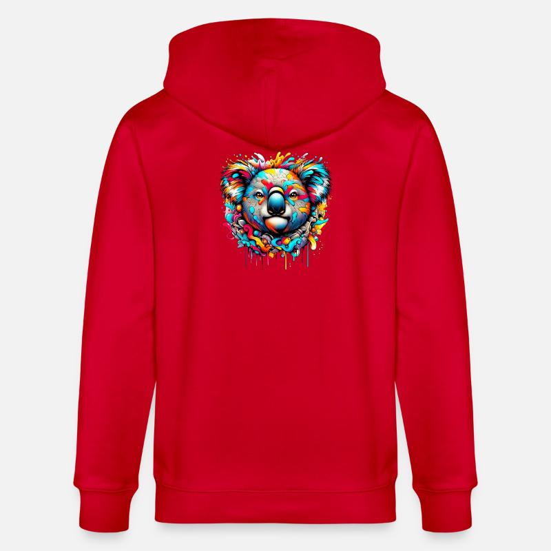 Koala - Veste à capuche bio CULTIVATOR Stanley/Stella Unisexe - rouge