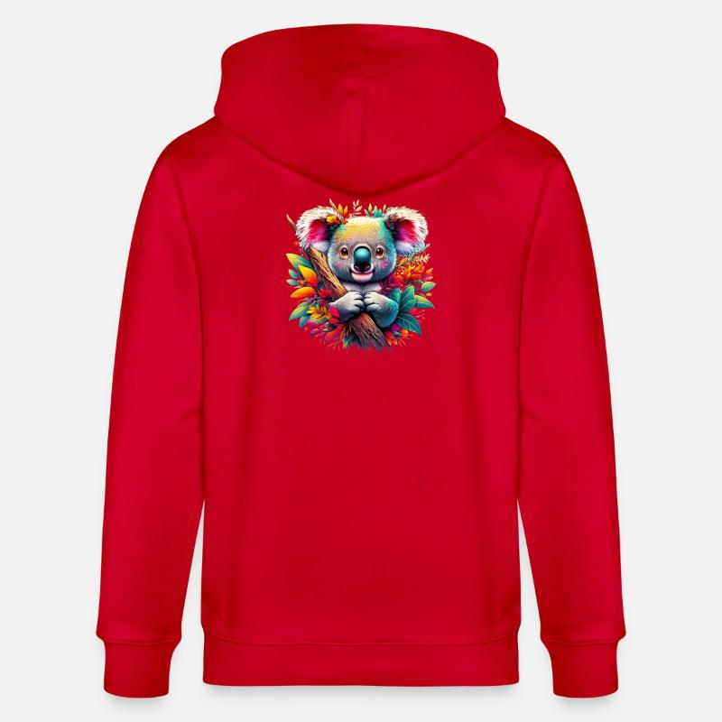 Koala - Veste à capuche bio CULTIVATOR Stanley/Stella Unisexe - rouge