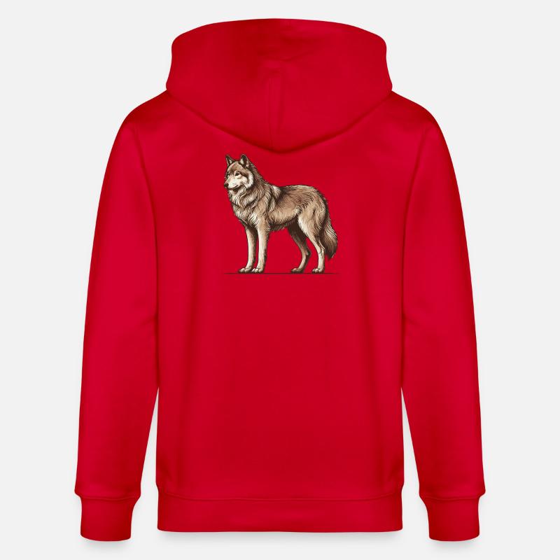 Wolf - Stanley/Stella Unisex Bio-Kapuzenjacke CULTIVATOR  - Rot