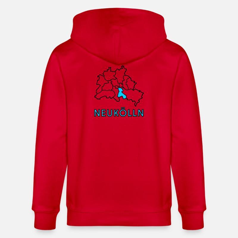 NEUKÖLLN, un quartier de Berlin - Veste à capuche bio CULTIVATOR Stanley/Stella Unisexe - rouge