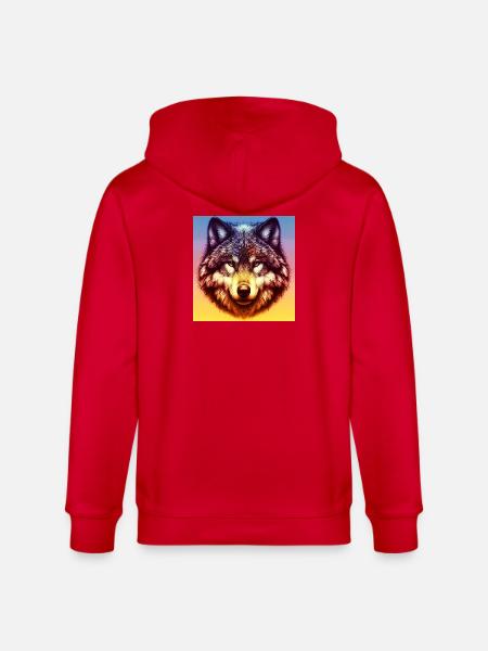 Wolf - Stanley/Stella CULTIVATOR Unisex Organic Hooded Jacket - red