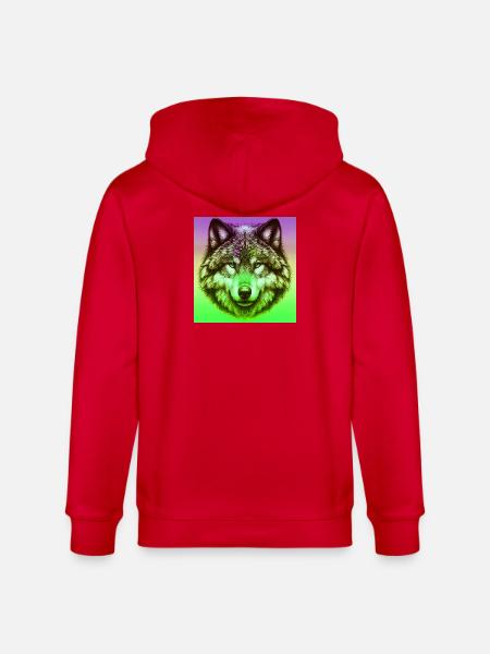Wolf - Stanley/Stella CULTIVATOR Unisex Organic Hooded Jacket - red
