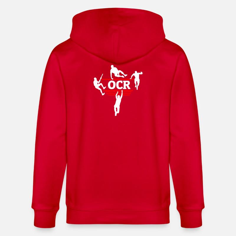 OCR Minimal – Conception propre des obstacles - Veste à capuche bio CULTIVATOR Stanley/Stella Unisexe - rouge