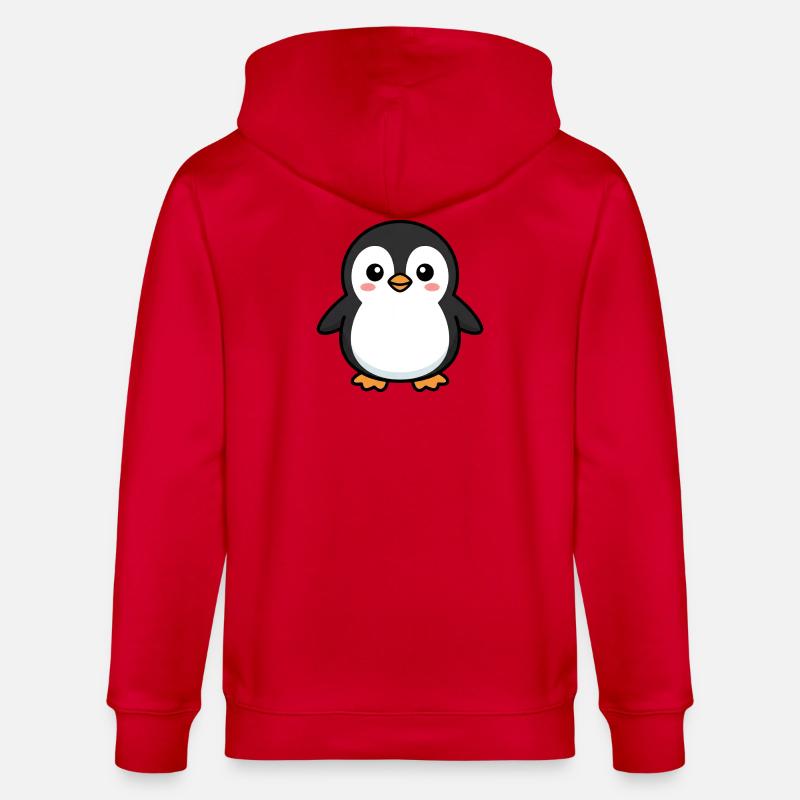 Adorable Penguin Pixel Pal - Veste à capuche bio CULTIVATOR Stanley/Stella Unisexe - rouge