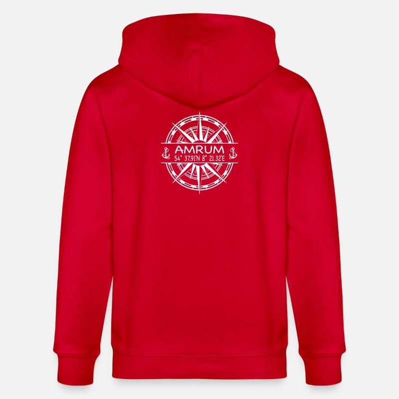 Amrum - Stanley/Stella Unisex Bio-Kapuzenjacke CULTIVATOR  - Rot