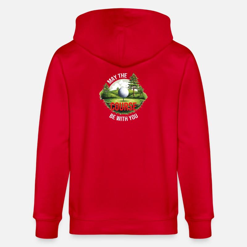 May the Course be with you - Stanley/Stella Unisex Bio-Kapuzenjacke CULTIVATOR - Rot