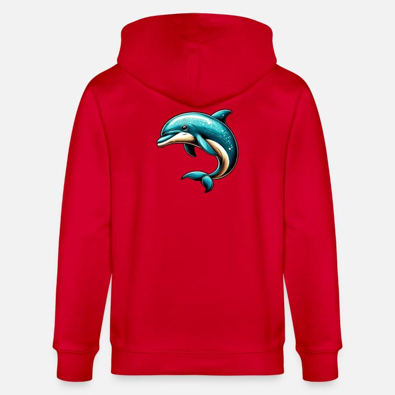 Delfin - Stanley/Stella Unisex Bio-Kapuzenjacke CULTIVATOR  - Rot
