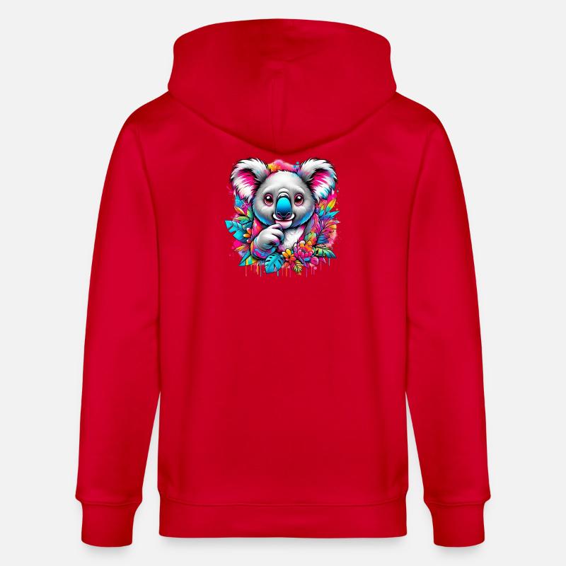 Koala - Veste à capuche bio CULTIVATOR Stanley/Stella Unisexe - rouge