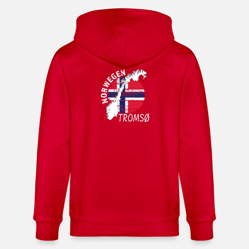 TROMSØ - Stanley/Stella Unisex Bio-Kapuzenjacke CULTIVATOR  - Rot