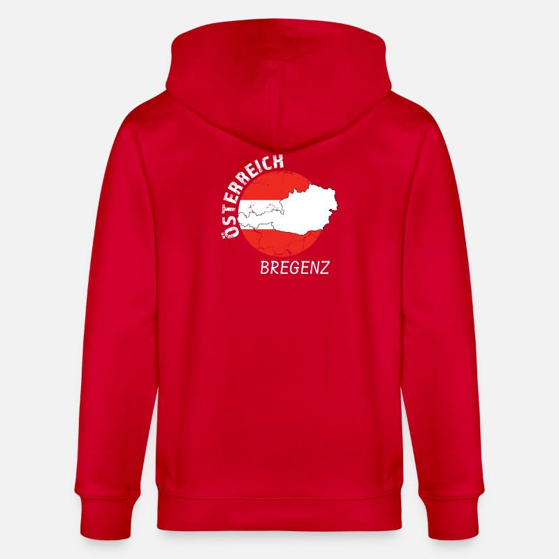 Bregenz - Stanley/Stella Unisex Bio-Kapuzenjacke CULTIVATOR  - Rot