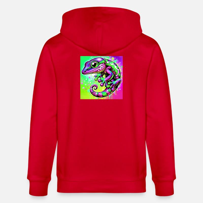 Gecko - Veste à capuche bio CULTIVATOR Stanley/Stella Unisexe - rouge