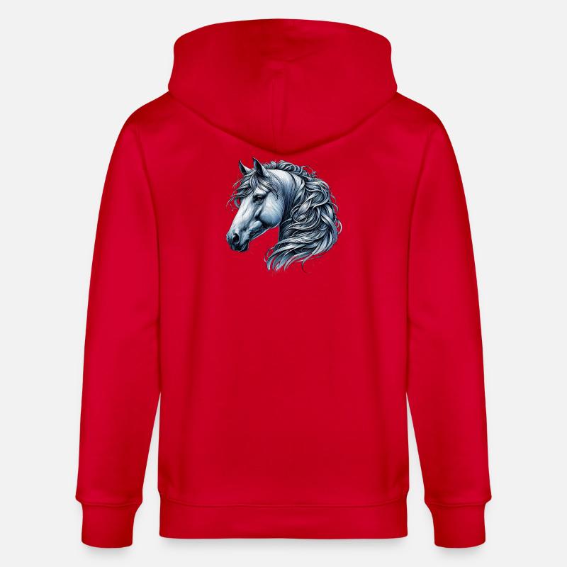 Cheval - Veste à capuche bio CULTIVATOR Stanley/Stella Unisexe - rouge
