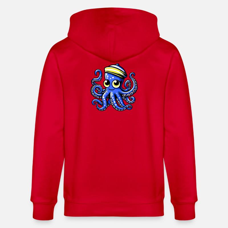 Pieuvre - Veste à capuche bio CULTIVATOR Stanley/Stella Unisexe - rouge