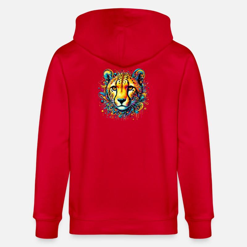 Gepard - Stanley/Stella Unisex Bio-Kapuzenjacke CULTIVATOR  - Rot
