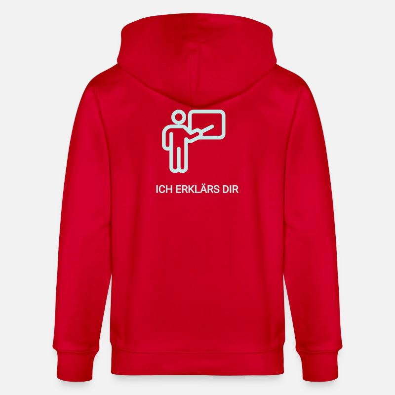 Abstraktes Lehrerthema mit Farbverlauf - Stanley/Stella Unisex Bio-Kapuzenjacke CULTIVATOR - Rot