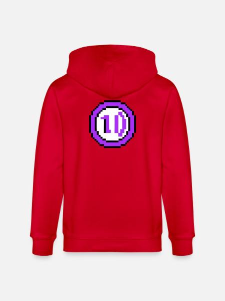 Arcade Coin 10 Years Anniversary - Stanley/Stella CULTIVATOR Unisex Organic Hooded Jacket - red