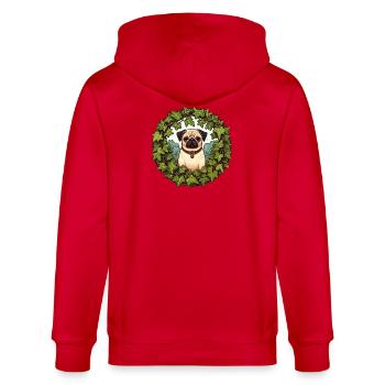 Carlin en couronne de lierre - Veste à capuche bio CULTIVATOR Stanley/Stella Unisexe - rouge - Dos - Anna (173cm)