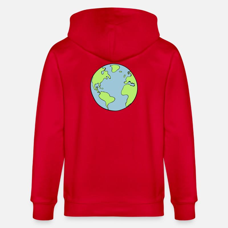 Erde - Stanley/Stella Unisex Bio-Kapuzenjacke CULTIVATOR  - Rot