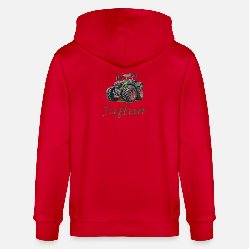 Jungbauer - Stanley/Stella Unisex Bio-Kapuzenjacke CULTIVATOR  - Rot