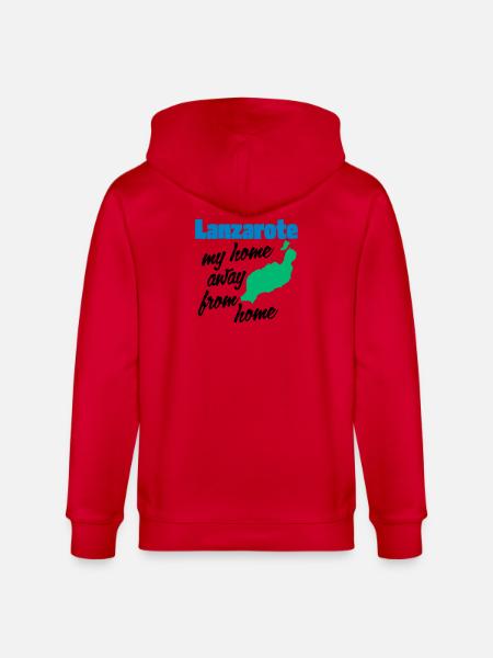 Lanzarote, mein zweites Zuhause - Stanley/Stella Unisex Bio-Kapuzenjacke CULTIVATOR - Rot