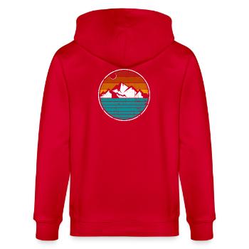 Mountain adventure - Stanley/Stella CULTIVATOR  Unisex Organic Hooded Jacket - red - Back - Anna (173cm)