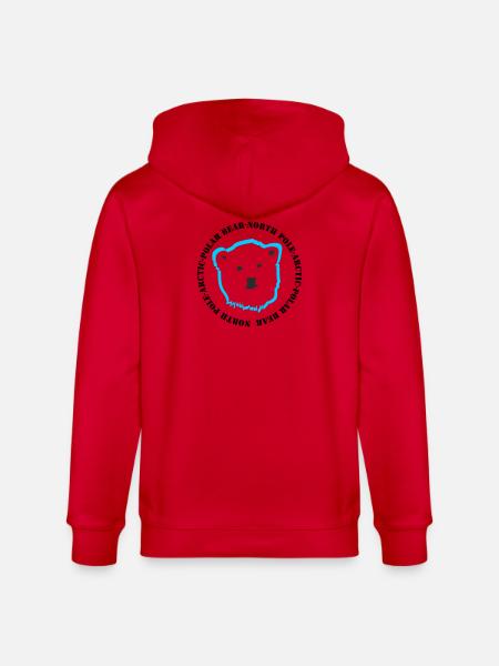 Eisbär 4 - Stanley/Stella Unisex Bio-Kapuzenjacke CULTIVATOR - Rot