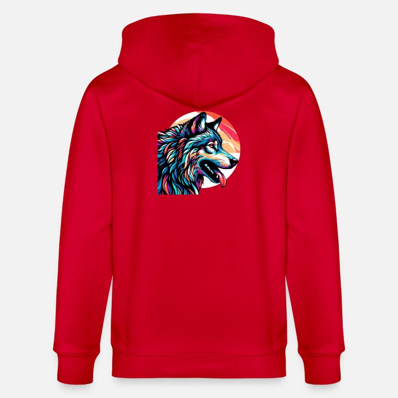 Wolf - Stanley/Stella Unisex Bio-Kapuzenjacke CULTIVATOR - Rot