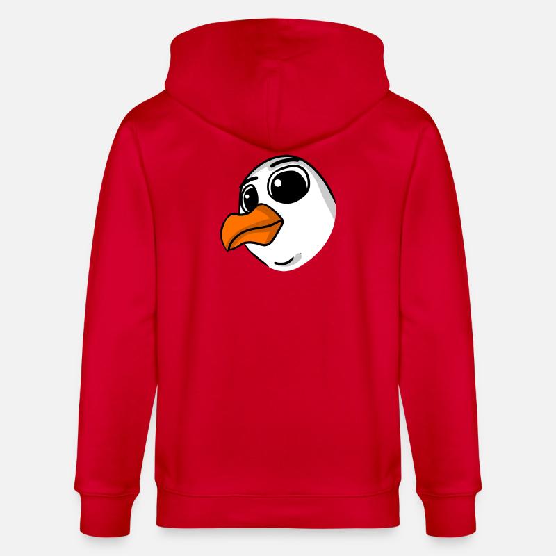 Möwe Kopf - Stanley/Stella Unisex Bio-Kapuzenjacke CULTIVATOR  - Rot
