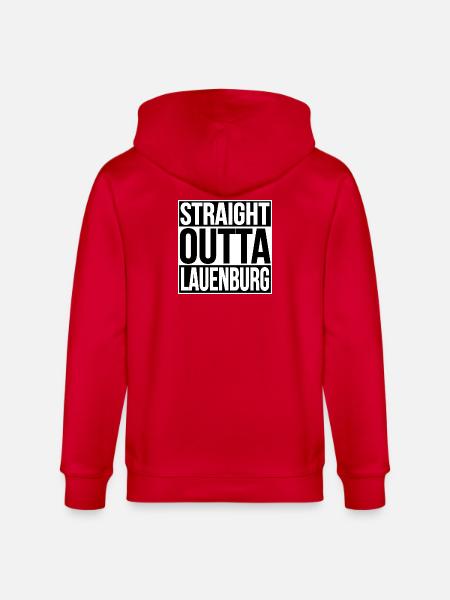 Straight Outta Lauenburg - Stanley/Stella Unisex Bio-Kapuzenjacke CULTIVATOR - Rot