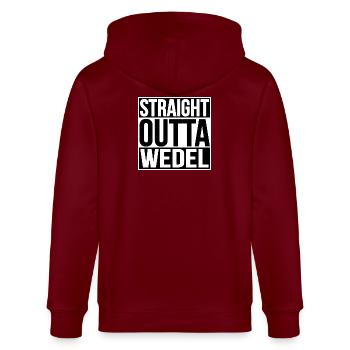 Tout droit sorti du Wedel - Veste à capuche bio CULTIVATOR Stanley/Stella Unisexe - bordeaux - Dos - Anna (173cm)