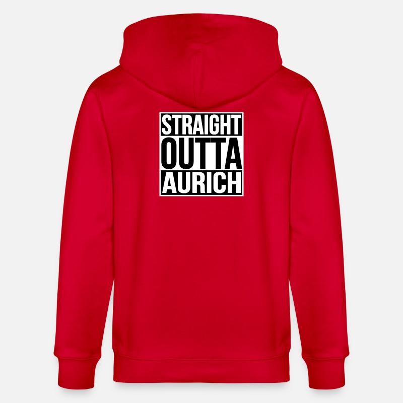 Straight Outta Aurich - Stanley/Stella Unisex Bio-Kapuzenjacke CULTIVATOR - Rot
