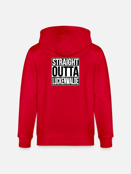 Straight Outta Luckenwalde - Stanley/Stella CULTIVATOR Unisex Organic Hooded Jacket - red