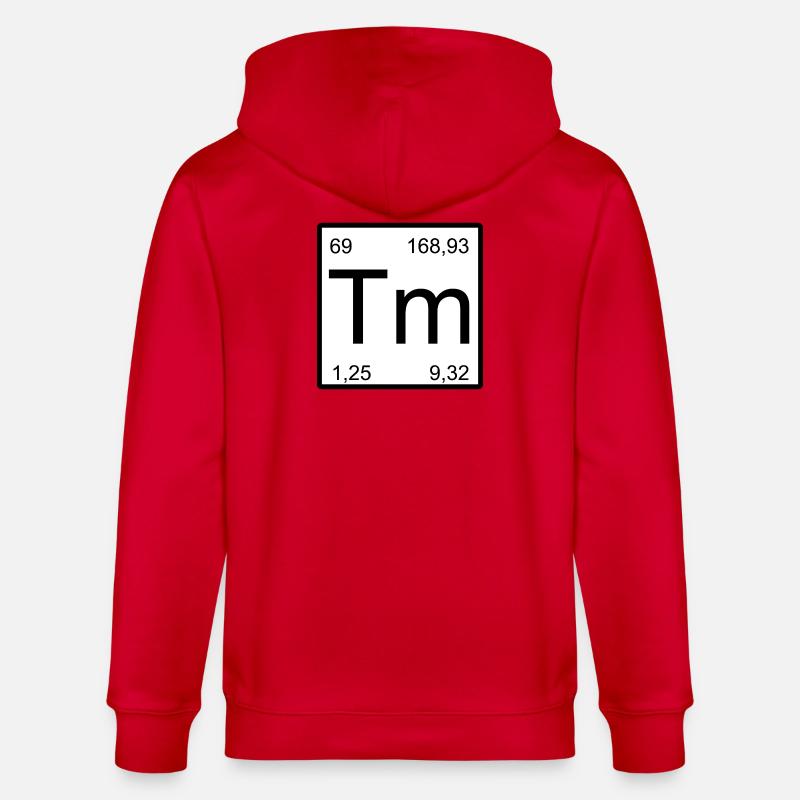 Conception des éléments de thulium - Veste à capuche bio CULTIVATOR Stanley/Stella Unisexe - rouge