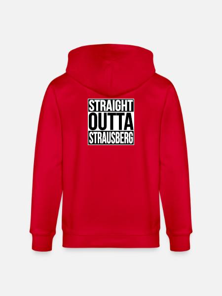 Straight Outta Strausberg - Stanley/Stella Unisex Bio-Kapuzenjacke CULTIVATOR - Rot